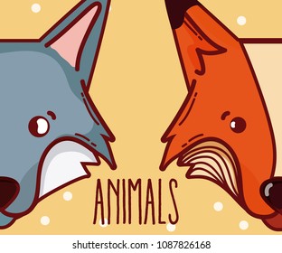 Cute animals cartoons