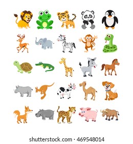 Cute Animals Colored Vector Icons 1