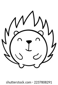 Cute Animals Coloring Page .
