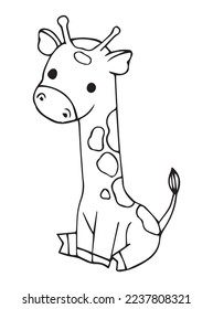 Cute Animals Coloring Page .