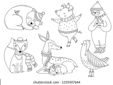 82 Winter Animal Coloring Pages Best