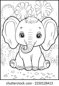 Cute Animals Coloring Pages for kids