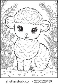 Cute Animals Coloring Pages for kids