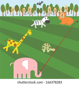Cute Animals Competition in Farm