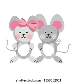 Cute animals couple