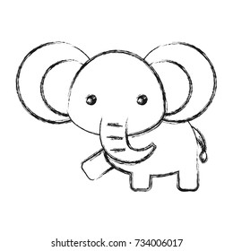 cute animals design elephant