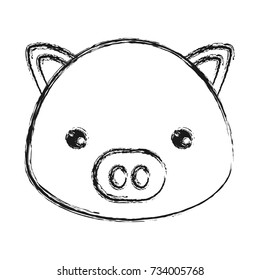 cute animals design pig
