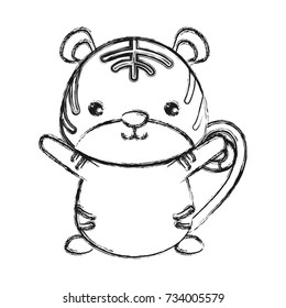 cute animals design tiger