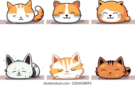 cute animals in different attitudes and expressions