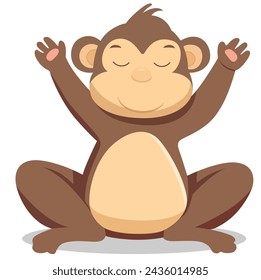 Cute animals doing yoga ,Adorable monkeys