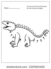 Cute Animals Dot To Dot Pages for kids, Animals Coloring pages, Dot To Dot Connect, Black and White.