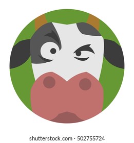 Cute animals emotions icons isolated fun set face