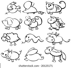 Cute animals, funny horoscope.