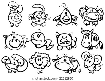 Cute animals, funny horoscope.