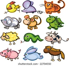Cute animals, funny horoscope.