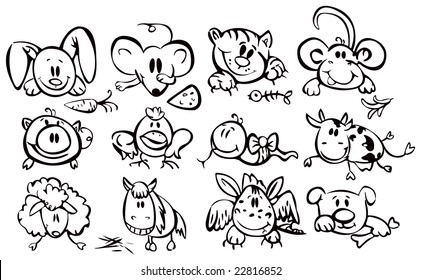 Cute animals, funny horoscope.