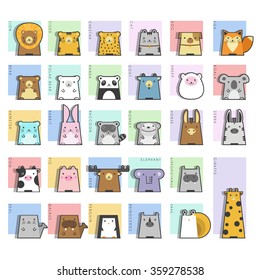  Cute Animals  Icon Set, vector, illustration