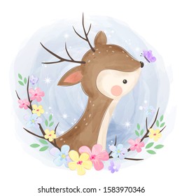 cute animals illustration for baby room decoration, t-shirt design and many more
