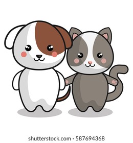 cute animals kawaii style