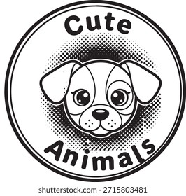 Paquete de logotipos de animales lindos: Adorable perro, gato, pájaro y emblema de ilustración de mascotas