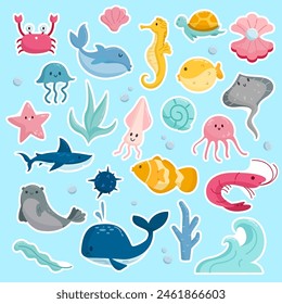 Cute animals in the ocean