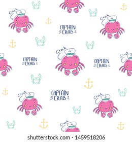 cute animals ocean pattern vector