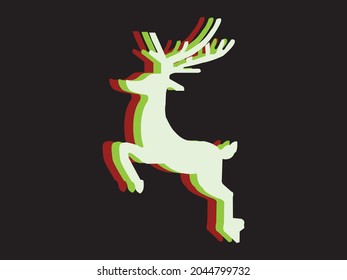 Cute animals on black background.