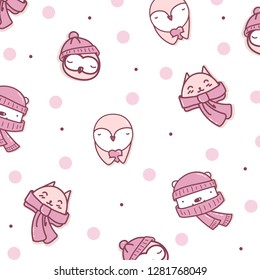 Cute animals pattern.