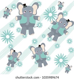 Cute animals pattern background