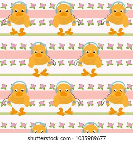 Cute animals pattern background