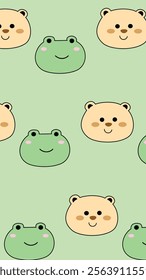 Cute animals pattern background. Cute animals illustration pattern. Animals background. Perfect for fabrics, print, textile, wallpaper, and decor. SSTKbackgrounds 