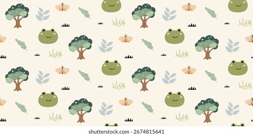 Padrão de animais bonitos. Animais de selva padrão sem costura. Animais safári e plantas tropicais. Perfeito para tecidos, impressão, têxtil, papel de parede, decoração. PlanosDeFundoSSTK 