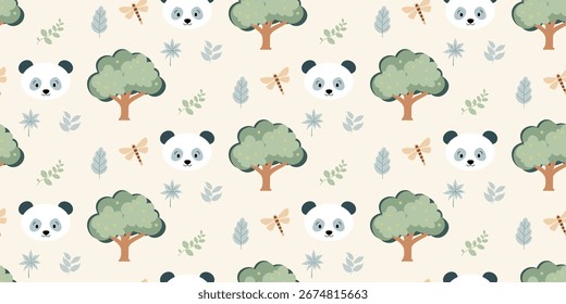 Cute animals pattern. Jungle animals seamless pattern. Safari animals and tropical plants. Perfect for fabrics, print, textile, wallpaper, decor. SSTKbackgrounds 