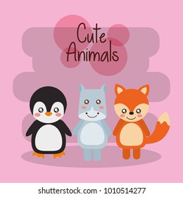 cute animals penguin hippo tiger baby friendly