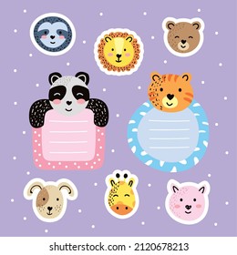 cute animals planner set notes