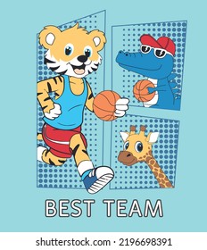 Cute Animals Playing Basket Ball, Sports Animals, Cool Animals Playing Basketball