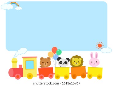 
Cute animals riding a train
Character space
illustration