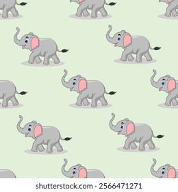 Cute animals seamless pattern background. Cute animals illustration. Animals background. Perfect for fabrics, print, textile, wallpaper, and decor. SSTKbackgrounds