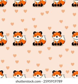 Cute animals seamless pattern background. Cute animals illustration. Animals background. Perfect for fabrics, print, textile, wallpaper, and decor. SSTKbackgrounds