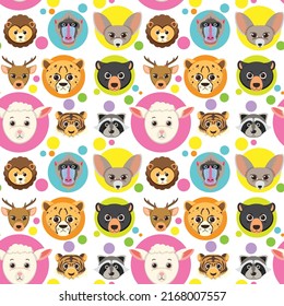 Nahtlose Mustergrafik für scharfe Tiere