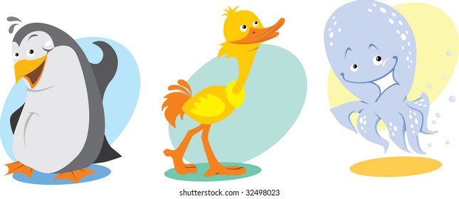 Cute animals set d