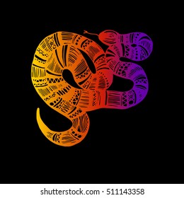 Cute Animals Snake. Cute funny snake. T-shirt Typography Graphics, Illustration.