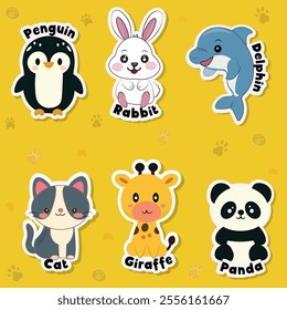 Cute Animals stickers for kids 