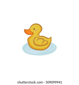 Cute Animals - Swimming Yellow Duck