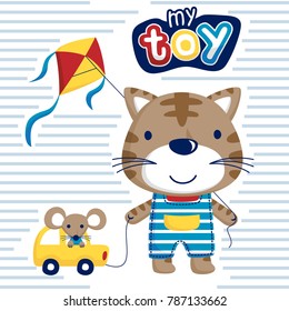 cute animals with toys