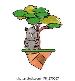 cute animals and tree