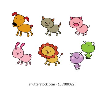 cute animals vector