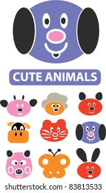 cute animals, vector
