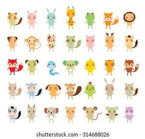 cute animals vector collection