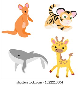 Cute animals. Vector illustration